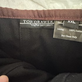 Top Drawer Corset Brown Lace Up 100% Cotton Women&rsquo;s Size XXL