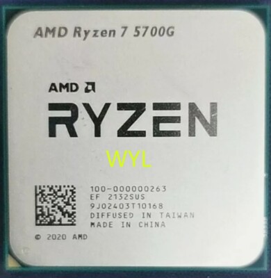 AMD Ryzen 7 5700G R7-5700G 8-Core 16-Thr 3.8GHz 65W Socket AM4