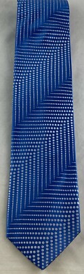 Versace Collection Blue Silver Dot Silk Tie CR39SEA8537 Color 0007