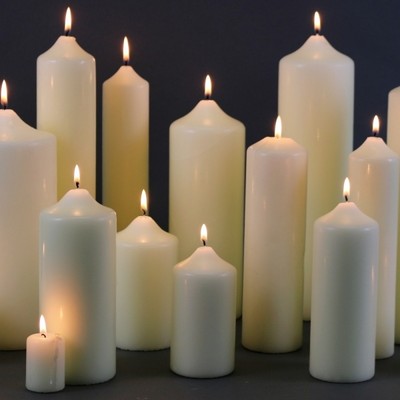 Chapel//Church Candle,Taper,Ivory,Pillar,Wedding,Church,Decoration,Long Burn Time