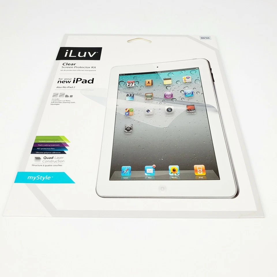 iLuv iPad Clear Screen Protector Kit for iPad2 myStyle iCC1197 - Image 3 of 4
