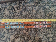 Western Beaded Leather Belt  Inserts 4 pack Native Am. Thunderbird Arts & Crafts