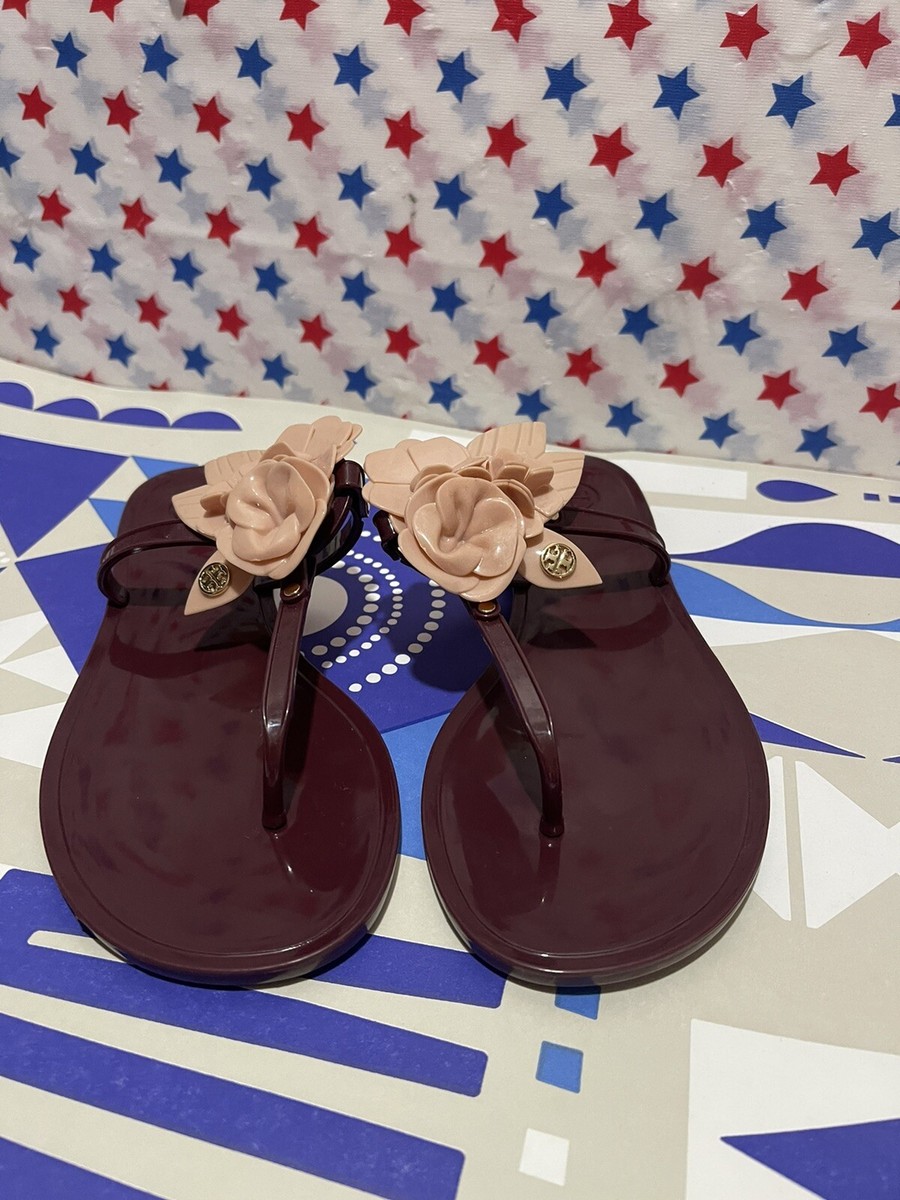 トリーバーチ　フラワー　サンダル　24cm(size7) 819- Tory Burch Blossom Jelly Thong Sandal Flower SZ7 M | eBay