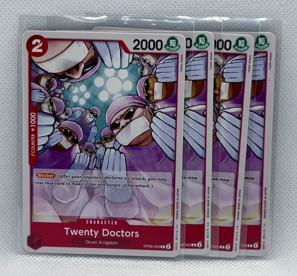[4x] Twenty Doctors Playset OP08-003 One Piece Card Game Two Legends