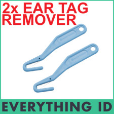 2 X LEADER EAR TAG REMOVER - NLIS CATTLE TAG REMOVAL KNIFE AND BALE TWINE CUTTER