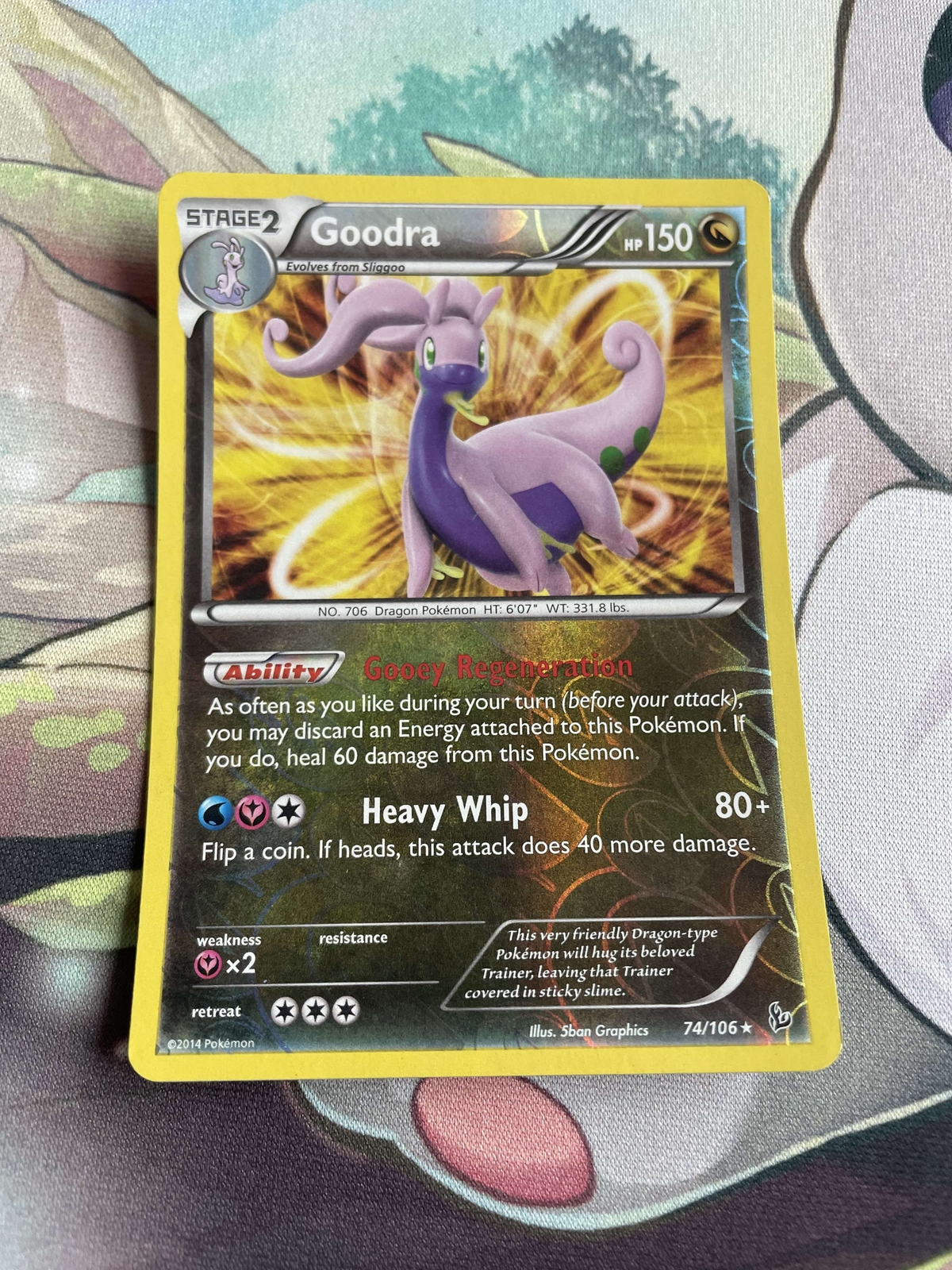 Goodra 74/106 Flashfire Reverse Holo Rare Pokemon Card LP
