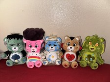 NWT Care Bears Universal Monsters 9  Halloween Plushies, COMPLETE SET - IN HAND 