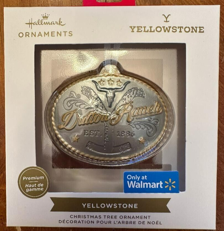 2024 Hallmark Yellowstone TV Series Dutton Ranch Belt Buckle Christmas Ornament