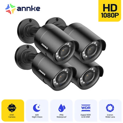 ANNKE 4IN1 1080P HD TVI/AHD/CVI/CVBS Security Bullet Camera Outdoor Night Vision