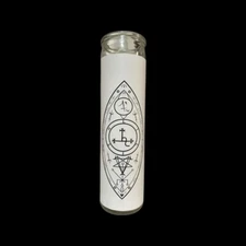 The Grand Seal of Lilith White Candle, Sigil of Lilith Devotional Ritual Candle.