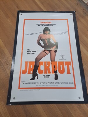JACKPOT X-RATED ONE SHEET ADULT POSTER - 1978 27''x41'' Tri-folded 