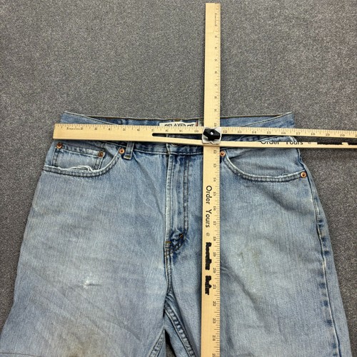 Levis Denim Shorts Adult W34 Blue Jorts 550 Relaxed Red Tab Y2K Dad Wash Mens - Picture 3 of 10