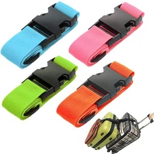4Pack Luggage Straps Add A Bag Strap to Connect Two Suitcases Adjustable Lugg...