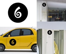 Number 6 Sticker Vinyl Corte. Cut v17