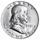 1951-D Franklin SILVER Half Dollar Brilliant XF/AU Complete Your Album!