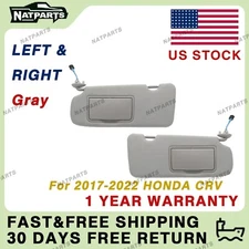 Pair Gray Side Sun Visor W/ Lights Fits for Honda CRV2017-2022LHRH 83280TLAA12ZB