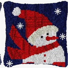 Winter Wonderland DIY Pillow and Rug Kits - Create Cozy Snowman Cushions and Cro