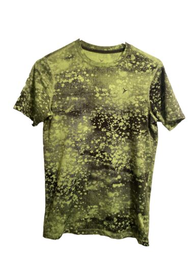 Stara granatowa dziewczęca koszulka XL 14/16 odzież aktywna zielono-czarna farba styl plamka słodka! - Zdjęcie 1 z 12