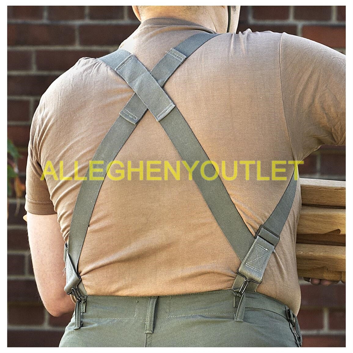 SIDE CUT OFF SUSPENDER PANTS ベージュ M LazarsSpace Heavy Duty Suspenders for Men X Type 4 Clips 1 1