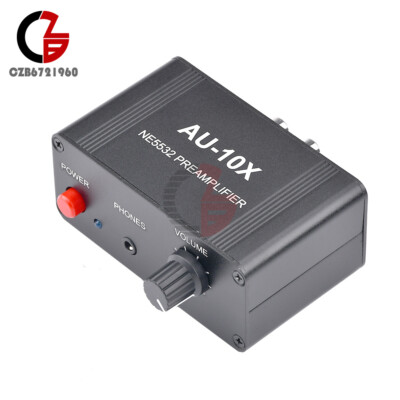 AU-10X NE5532 Preamplifier 3.5mm Audio Volume Control For Headphones Speaker New