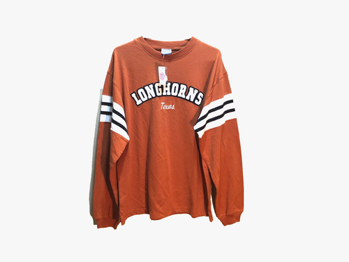 Texas Longhorns NCAA Vintage SEC Scripted Burnt Orange Pullover T-Shirt L Tags
