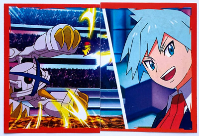 2022 POKEMON MASTER JOURNEYS Sticker EP #131-132 SHINY MEGA METAGROSS VS PIKACHU