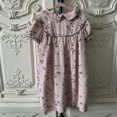 bonpoint pink dress Bonpoint Girl Pink Dress With Black DetailSize 8T