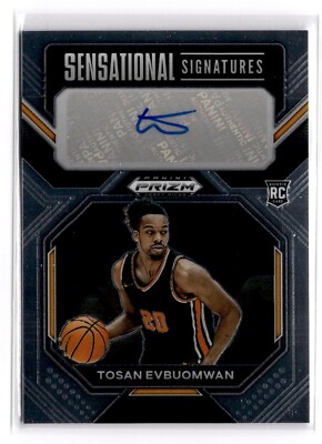 2023 Panini Prizm Draft Picks Auto Tosan Evbuomwan #SS-TEV Detroit Pistons RC