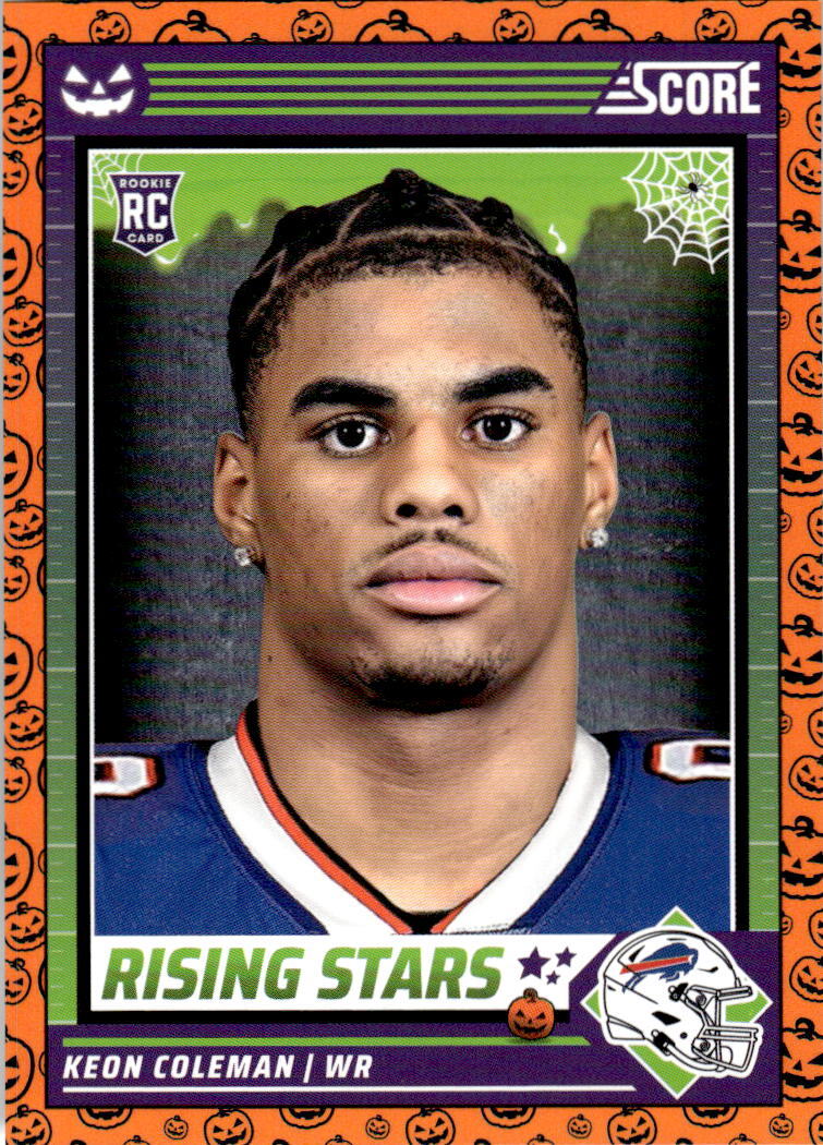 Keon Coleman 2024 Score-A-Treat #32 Rising Stars - Orange Pumpkins