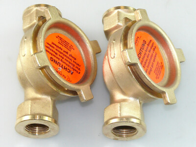 2x ALLMESS KOAX EAS - EAT 1/2'' IG DN15 MESSING WASSERZÄHLER UNTERTEIL MESSKAPSEL