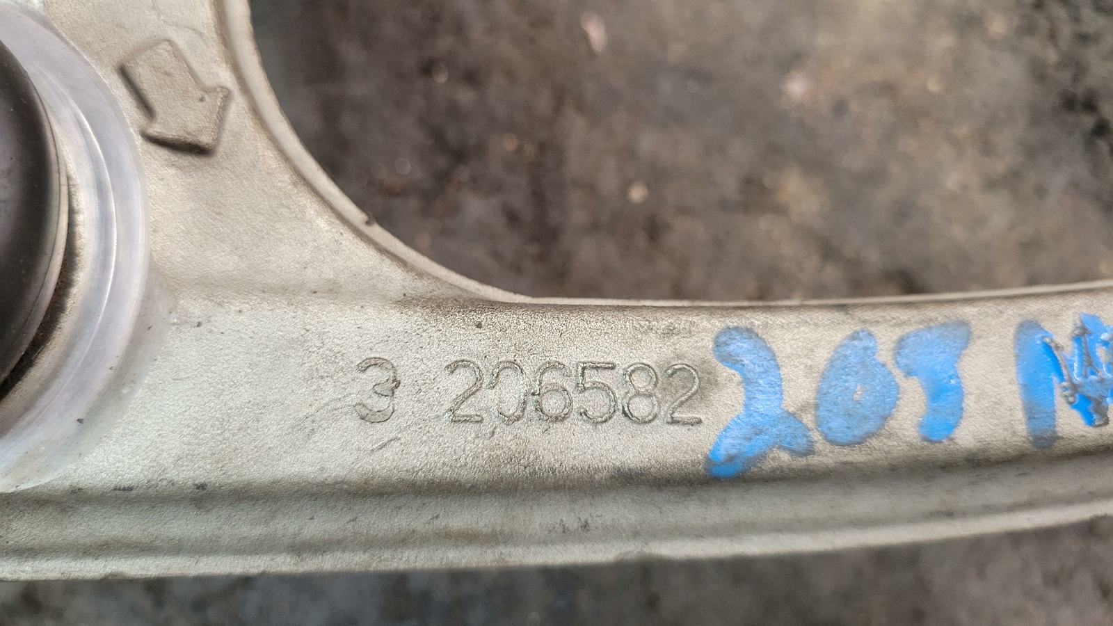 2005 MASERATI QUATTROPORTE DRIVER LEFT UPPER CONTROL SUSPENSION ARM, 53K MILES