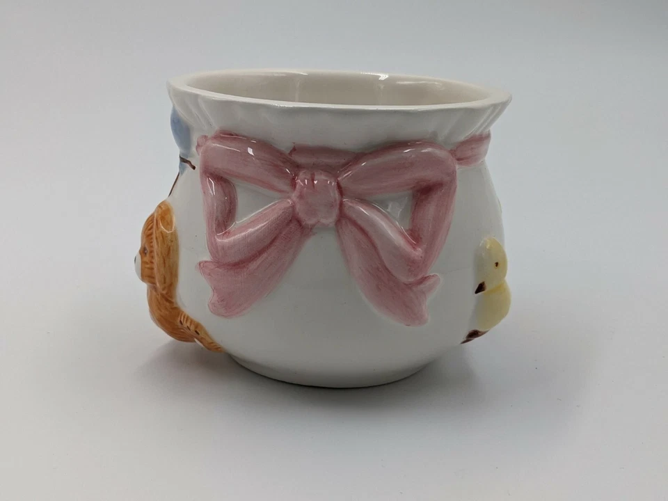 Taza rosa lazo/patos/y osos inspirada en guardería para bebés más grande que el promedio Foto 3 de 4