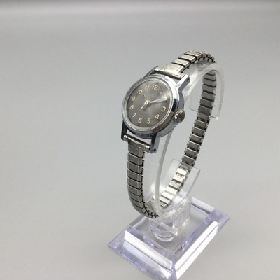 Working Vintage Timex JB Silver Bracelet Ladies Watch Manual Wind 25mm Fit 6.25\