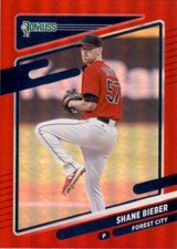 2021 Donruss Variations Holo Red #183 Shane Bieber