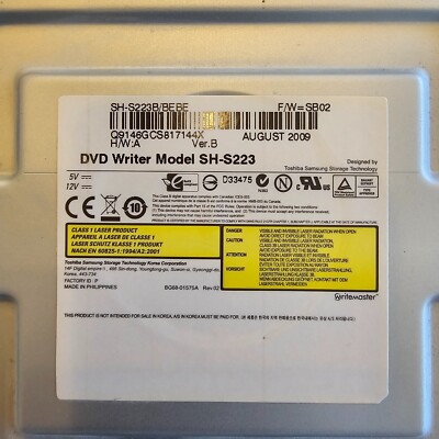 Brenner Dvd Schwarz SATA Toshiba Samsung  SH-S223 SH-S223B / BEBE F/W SB02