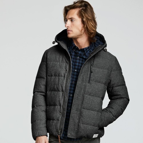 Goose Eye Twill Down Puffer Jacket 
