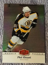 2007 Fleer Flair Showcase hockey rookie update #303 Phil Kessel Bruins