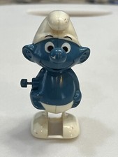 Vintage Smurf Peyo 1980 Wind Up Walk Wallace Berrie Co. Works And Walks