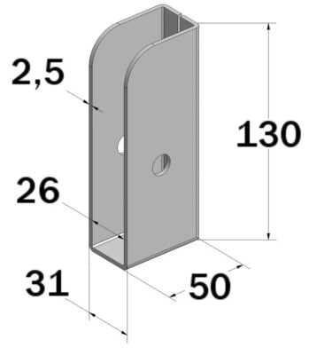 Einstecktasche Planspriegelprofil