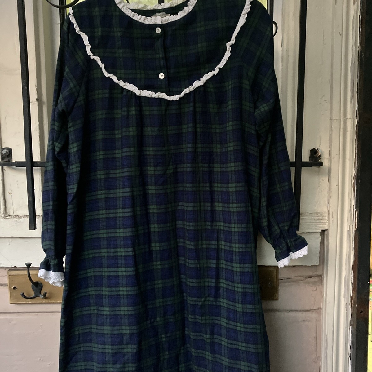 Plus Size Women's Flannel Nightshirt - 100% Cotton Button-Down Nightgown (Size 16-26) 11 thumbnail image