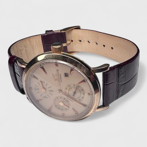 Adee Kaye AK4001-M Mechanical Regulator Watch 38mm Rose Gold Dial - Picture 2 of 9