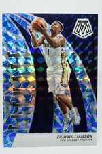 2020-21 NBA Panini Mosaic Elevate Reactive Blue Prizm 64/99 Zion Williamson #3
