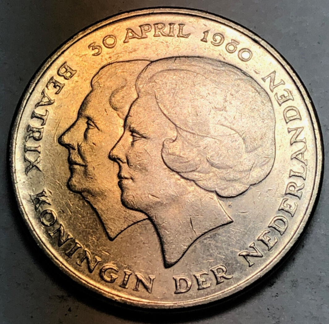 1980 Netherlands 1 Gulden Coin Queen Juliana | eBay