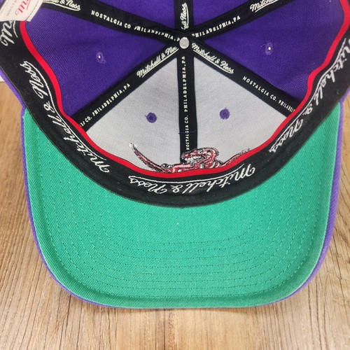 Toronto Raptors Mitchell Ness Hardwood Classic Snapback Hat Cap Purple Red NBA - Picture 8 of 10