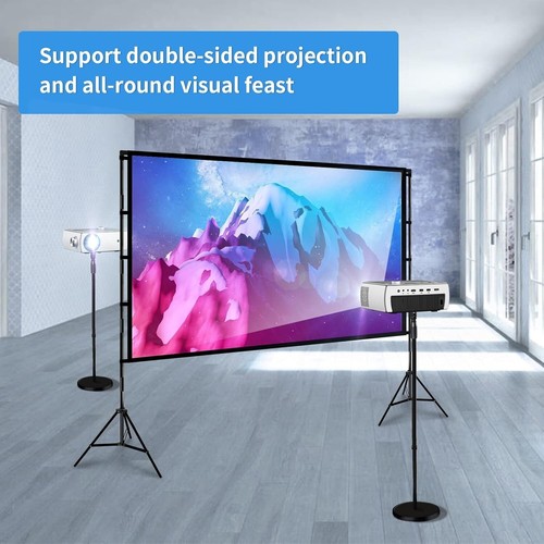Projector Screen with Stand 84inch Portable Projection Screen lejiada 16:9 4K HD - Picture 3 of 5