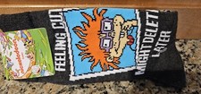 Nickelodeon crew socks,2 pair, Rugrats. Reptar And Chucky. Sz 6-12.5
