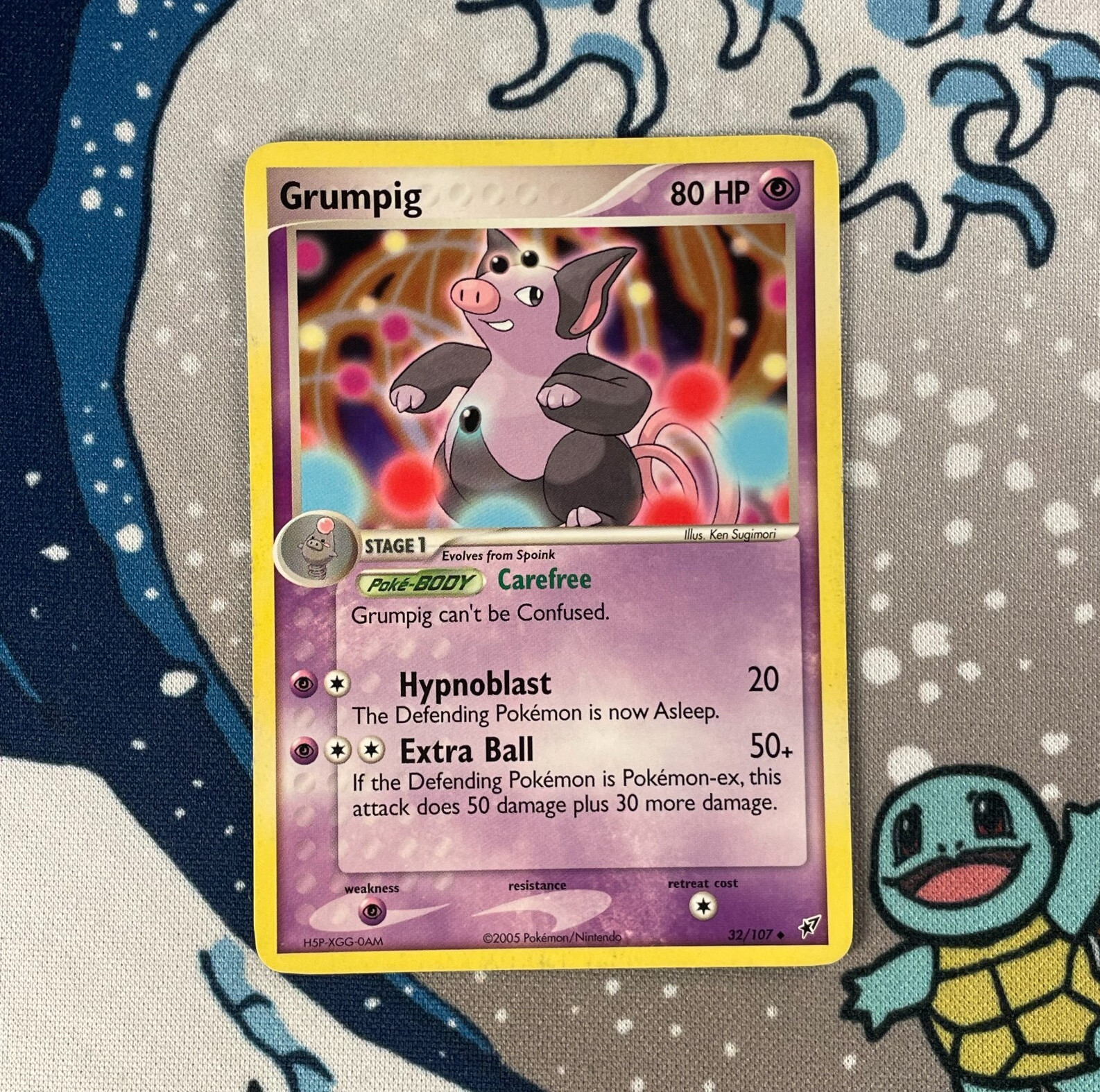 Grumpig 32/107 EX Deoxys Set Pokemon Card 2005 LP