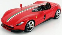Modellauto Statisch Burago Ferrari Monza SP1 ROT Signature Vitrine 1/18