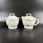Antique Westmoreland Specialty Co.  Milk Glass Cream & Sugar Jar Mustard Sales