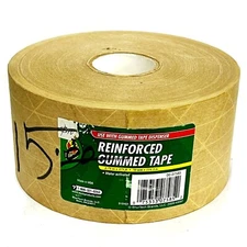00-07585 2.75''x375' Duck Brand Reinforced Water-Activated Gummed Paper Tape,